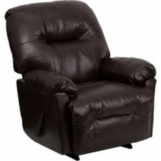 Brown Leather Chaise Rocker Recliner