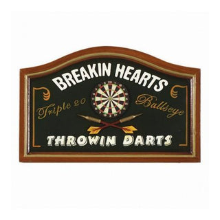 Breaking Hearts Throwing Darts Sign